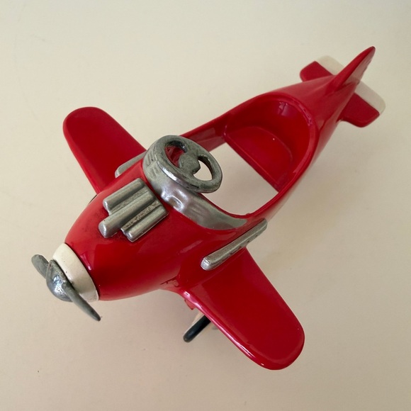 Coca Cola Red Toy Plane with White Wheels - Picture 3 of 7